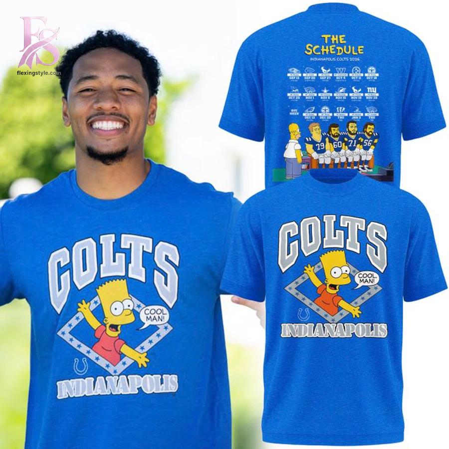 Modern Indianapolis Colts x The Simpsons T Shirt 1 showcasing a unique look and comfortable feel.