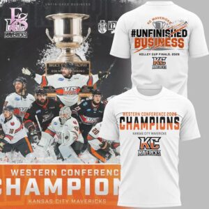 High-quality Kansas City Mavericks 2026 WESTERN CONFERENCE CHAMPIONS Shirt 1 designed for comfort, style, and daily wear.