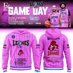 Modern Leones de Ponce BSN 2026 Leones Contra el C ncer Hoodie 1 showcasing a unique look and comfortable feel.