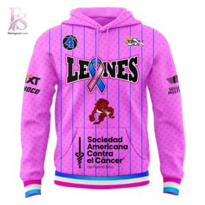 Modern Leones de Ponce BSN 2026 Leones Contra el C ncer Hoodie 2 showcasing a unique look and comfortable feel.