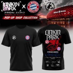 Premium view of Linkin Park FC Bayern Munchen From Zero World Tour 2026 shirt 1 with a bold design and everyday appeal.