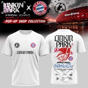 Linkin Park x FC Bayern M nchen From Zero World Tour Hoodie 2 fashion product showcasing a stylish modern design with premium quality details and a trendy everyday look.
