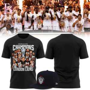 Stylish London Lions 2025 2026 SLB Playoff Champions Shirt 1 with a modern look and comfortable everyday appeal.
