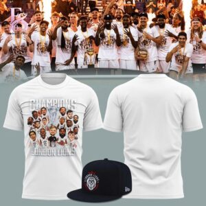 Stylish London Lions 2025 2026 SLB Playoff Champions Shirt 2 with a modern look and comfortable everyday appeal.