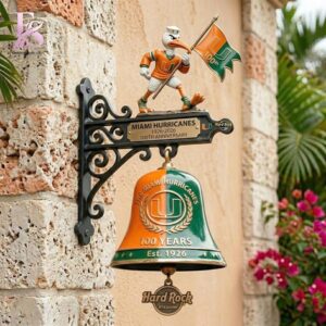 Premium view of Miami Hurricanes 100th Anniversary Wall Bell 1 with a bold design and everyday appeal.