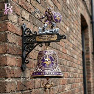 Trendy fashion product featured in Minnesota Vikings 65th Anniversary Wall Bell 1 with a contemporary silhouette, comfortable fit, and versatile styling options.