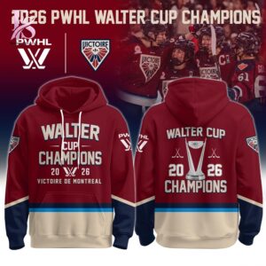 High quality fashion apparel suitable for daily wear and casual outfits Montreal Victoire 2026 PWHL Walter Cup Champions Hoodie 4