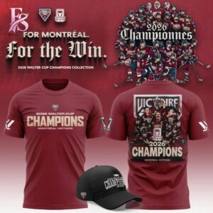 Montreal Victoire 2026 Walter Cup Champions T Shirt 1 featuring a stylish design made for comfort and everyday wear.