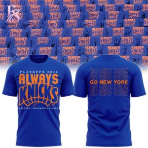 New York Knicks 2026 NBA Playoffs Always Knicks Shirt 1 fashion product showcasing a stylish modern design with premium quality details and a trendy everyday look.