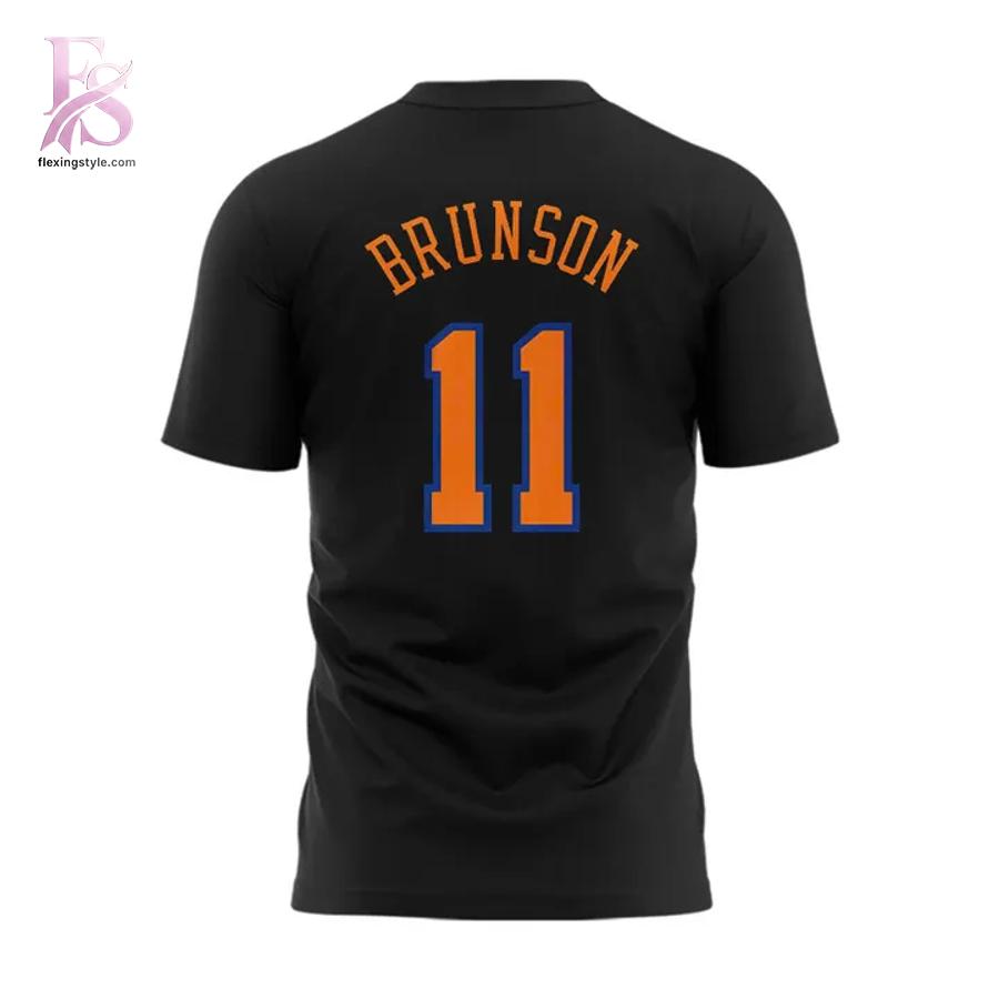 High-quality New York Knicks Jalen Brunson Captain Clutch T Shirt 3 designed for comfort, style, and daily wear.