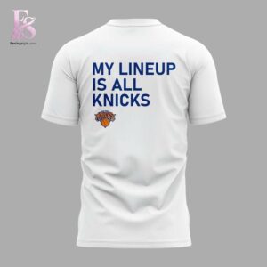 Premium view of New York Knicks Lineup T Shirt 3 with a bold design and everyday appeal.