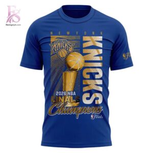 High-quality New York Knicks NBA Champions 2026 T shirt 2 designed for comfort, style, and daily wear.