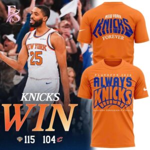 Stylish New York Knicks Nike 2026 NBA Playoffs Always Knicks Shirt 2 with a modern look and comfortable everyday appeal.