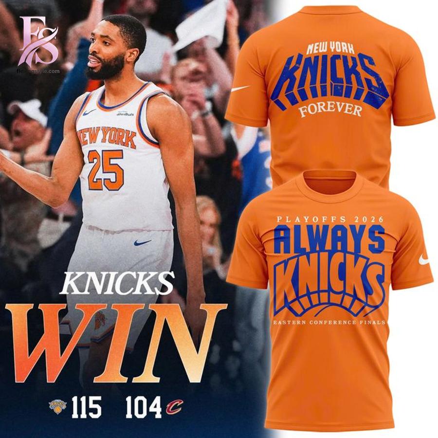 Stylish New York Knicks Nike 2026 NBA Playoffs Always Knicks Shirt 2 with a modern look and comfortable everyday appeal.