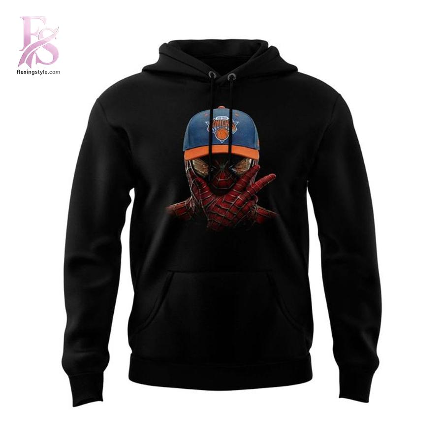 New York Knicks SPIDEY CELLY Hoodie 2 fashion product showcasing a stylish modern design with premium quality details and a trendy everyday look.