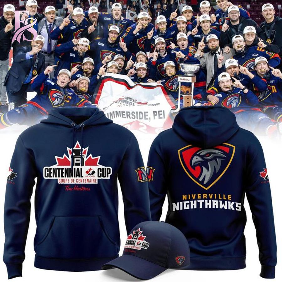 Stylish Niverville Nighthawks 2026 Centennial Cup Champions Shirt 2 with a modern look and comfortable everyday appeal.