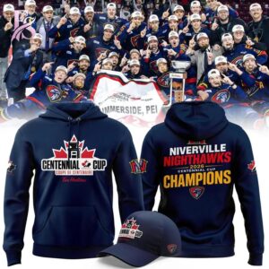Niverville Nighthawks 2026 Centennial Cup Champions T Shirt 3 featuring a stylish design made for comfort and everyday wear.