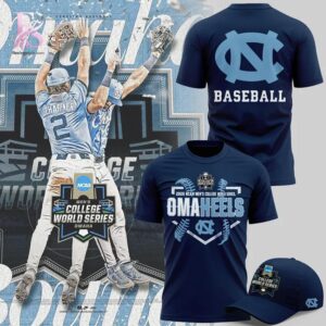 High-quality North Carolina Tar Heels 2026 Baseball College World Series Omaheels Shirt 1 designed for comfort, style, and daily wear.