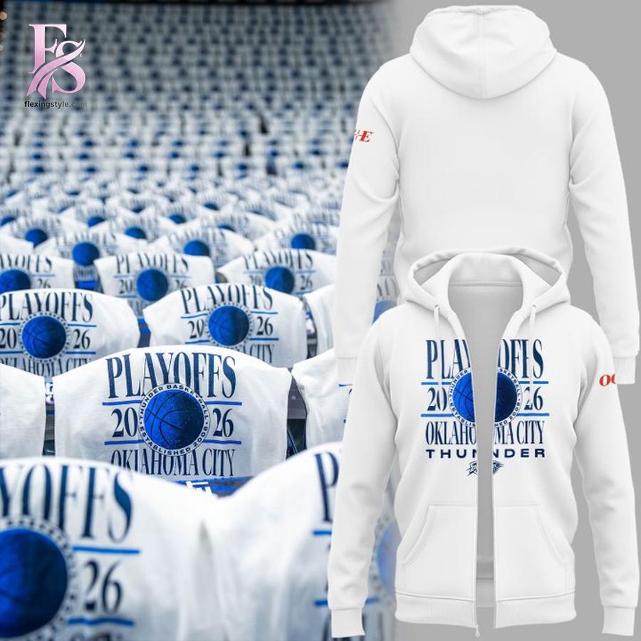Oklahoma City Thunder 2026 Playoffs Hoodie 4 featuring a stylish design made for comfort and everyday wear.