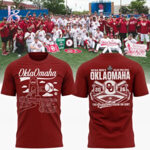 High-quality Oklahoma Sooners 2026 Baseball College World Series Shirt 1 designed for comfort, style, and daily wear.