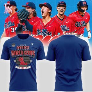 High-quality Ole Miss Rebels 2026 NCAA Baseball Men s College World Series Shirt 1 designed for comfort, style, and daily wear.