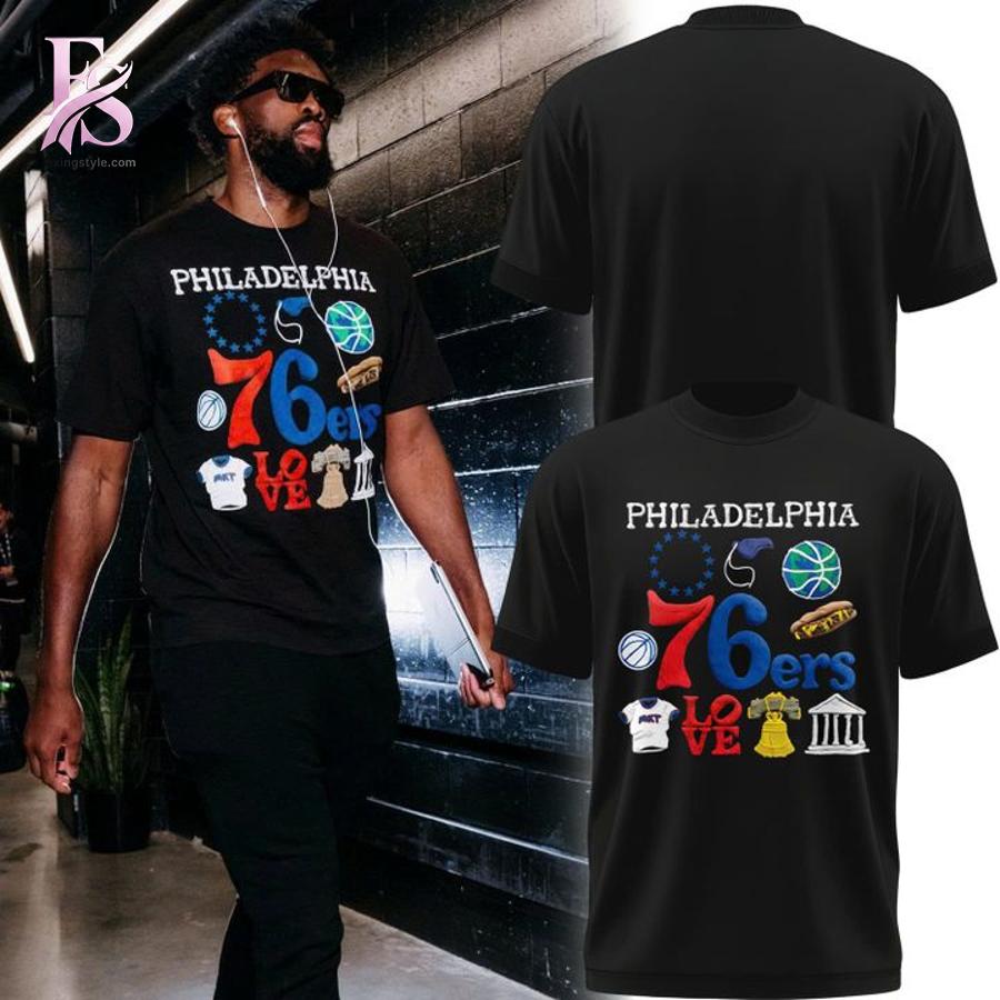 High quality fashion apparel suitable for daily wear and casual outfits Philadelphia 76ers Love Shirt 1
