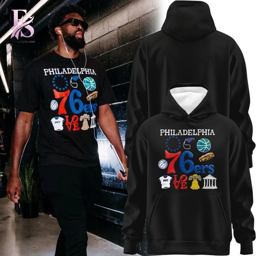 High quality fashion apparel suitable for daily wear and casual outfits Philadelphia 76ers Love Shirt 3