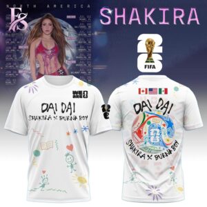 Modern Shakira Dai Dai World Cup 2026 Hoodie 3 showcasing a unique look and comfortable feel.
