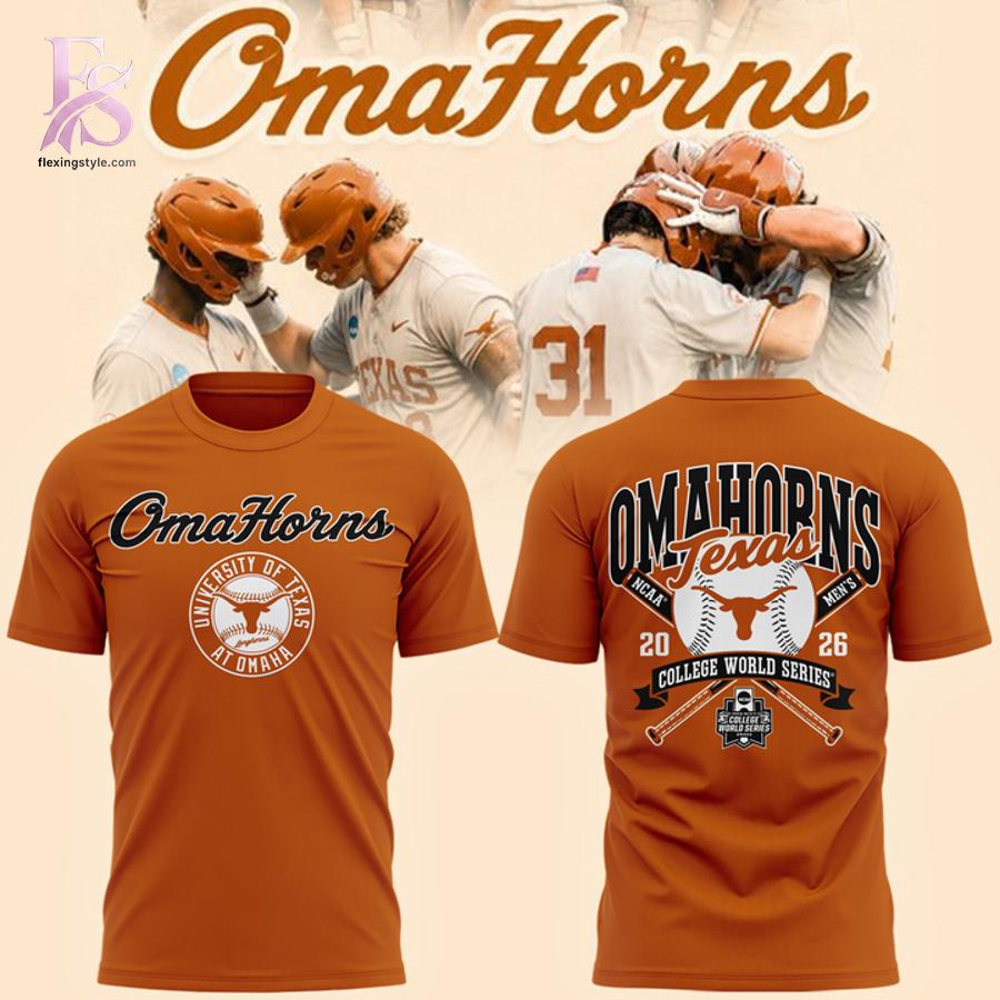 Trendy fashion product featured in Texas Longhorns 2026 Baseball College World Series Omahorns Shirt 1 with a contemporary silhouette, comfortable fit, and versatile styling options.