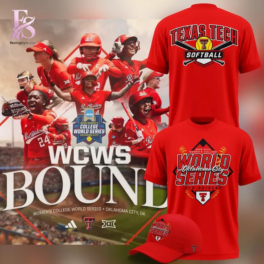High quality fashion apparel suitable for daily wear and casual outfits Texas Tech Softball 2026 World Series Shirt 1