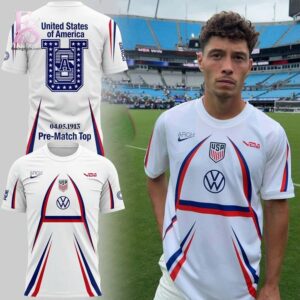 Premium view of USA Soccer Pre match Top Shirt 1 with a bold design and everyday appeal.