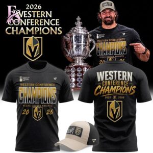 High-quality Vegas Golden Knights 2026 NHL Western Conference Champions T Shirt 1 designed for comfort, style, and daily wear.