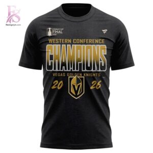 High-quality Vegas Golden Knights 2026 NHL Western Conference Champions T Shirt 2 designed for comfort, style, and daily wear.