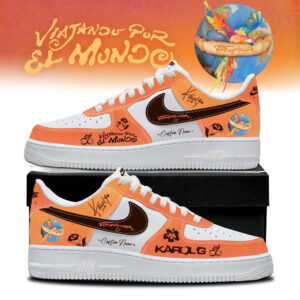 Viajando Por El Mundo Tropitour 2026 Karol G Air Force Shoes featuring a stylish design made for comfort and everyday wear.