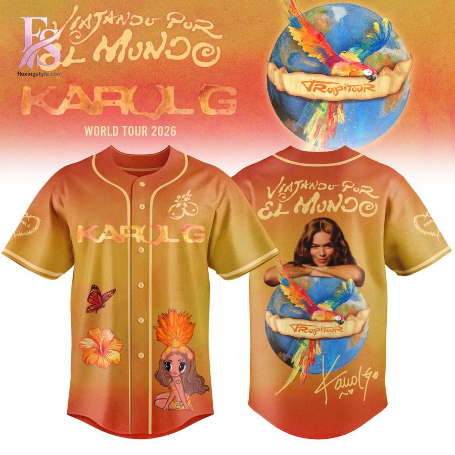 Viajando Por El Mundo Tropitour 2026 Karol G Jersey 1 featuring a stylish design made for comfort and everyday wear.