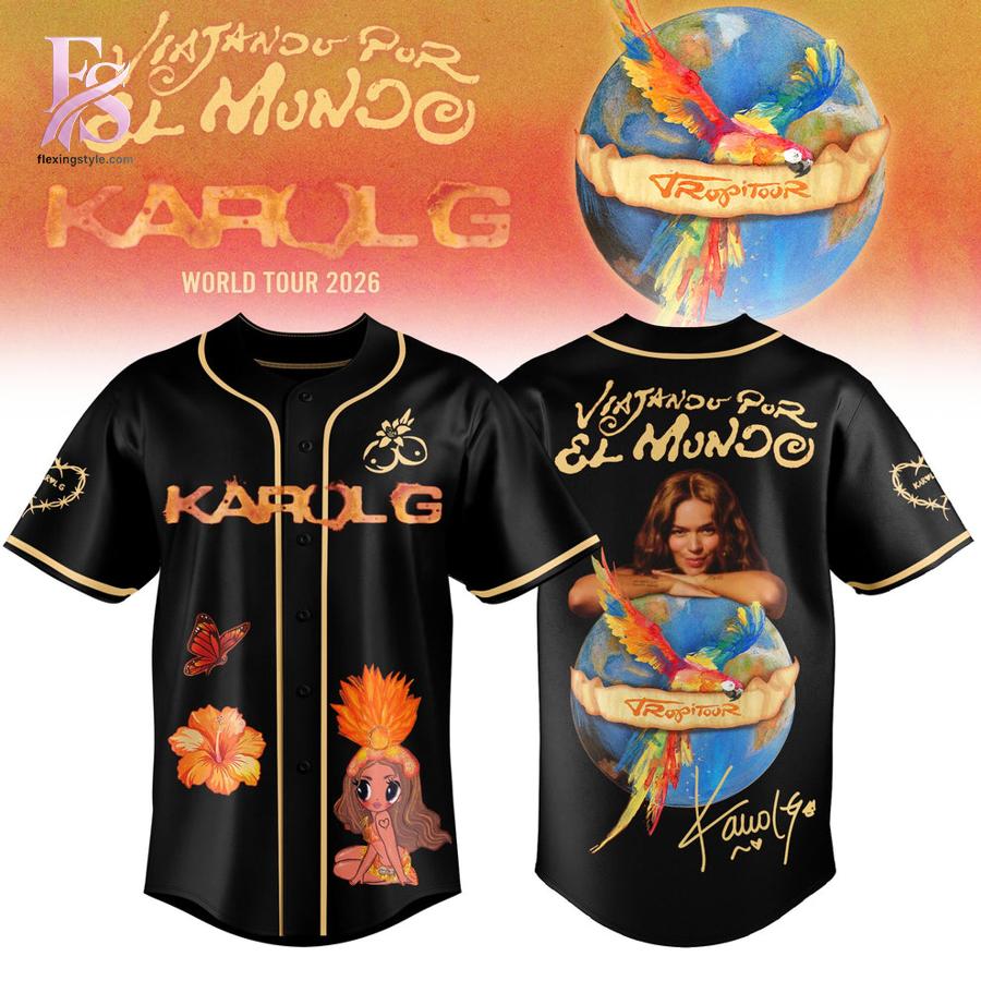 Viajando Por El Mundo Tropitour 2026 Karol G Jersey 2 featuring a stylish design made for comfort and everyday wear.