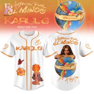 Viajando Por El Mundo Tropitour 2026 Karol G Jersey 3 featuring a stylish design made for comfort and everyday wear.