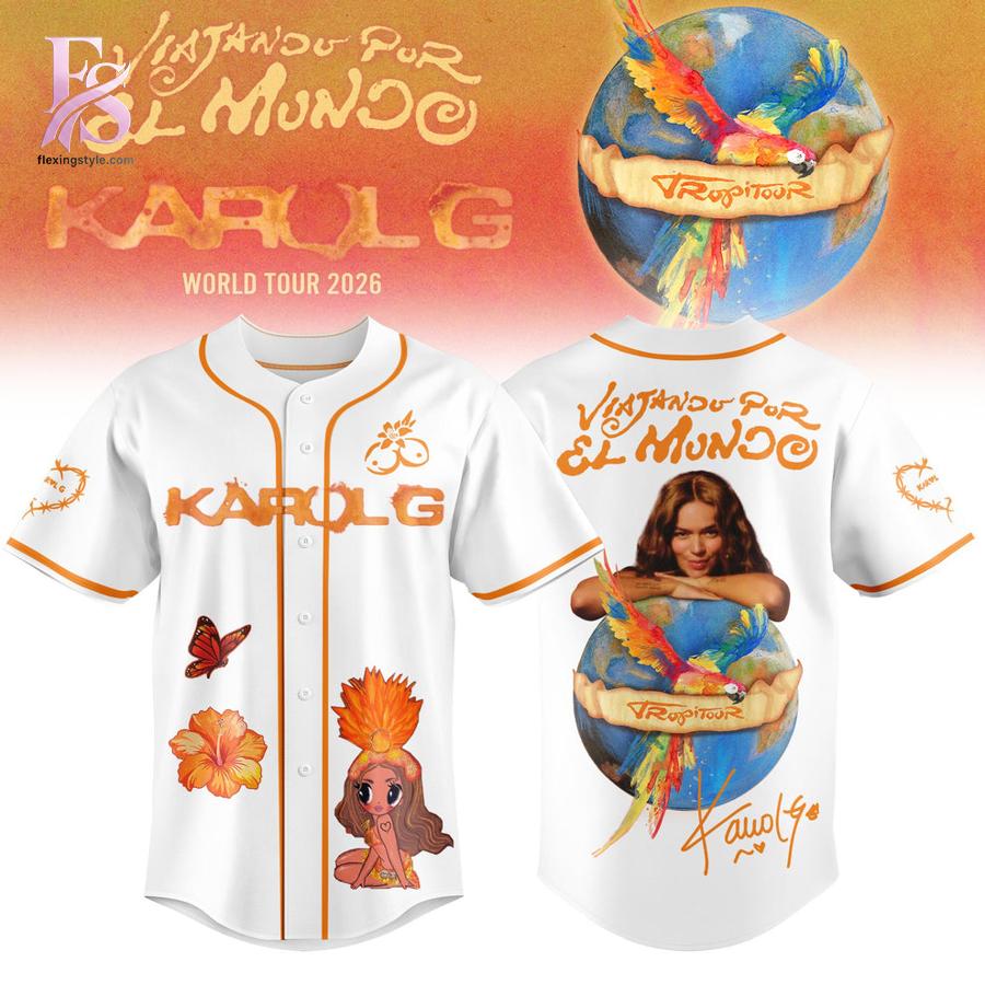 Viajando Por El Mundo Tropitour 2026 Karol G Jersey 3 featuring a stylish design made for comfort and everyday wear.