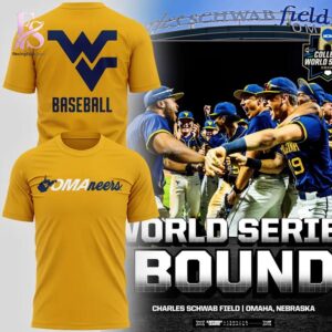 High-quality West Virginia Mountaineers 2026 NCAA Baseball Men s College World Series Omaneers Shirt 1 designed for comfort, style, and daily wear.