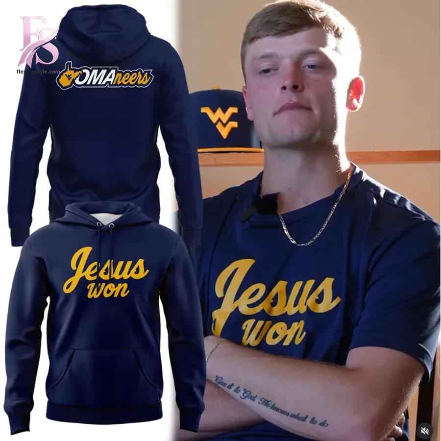 High-quality West Virginia Mountaineers Jesus Won 2026 Shirt 2 designed for comfort, style, and daily wear.