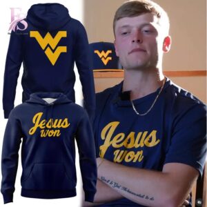 Premium view of West Virginia Mountaineers Jesus Won Hoodie 1 with a bold design and everyday appeal.