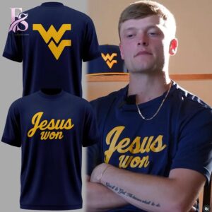 Premium view of West Virginia Mountaineers Jesus Won Hoodie 4 with a bold design and everyday appeal.