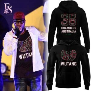 High-quality Wu Tang Chambers Australia 25 Years Shirt 2 designed for comfort, style, and daily wear.