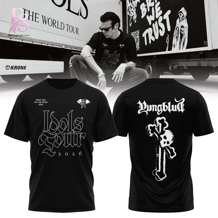 Stylish YUNGBLUD Idols The World Tour 2026 Shirt 1 with a modern look and comfortable everyday appeal.