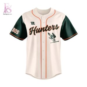 Close-up image of 2026 Boston Hunters Home Baseball Jersey 2 showcasing its distinctive craftsmanship.