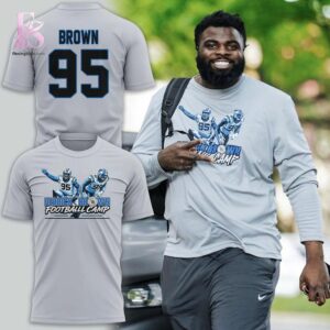Close-up image of 2026 Derrick Brown Carolina Panthers T Shirt 1 showcasing its distinctive craftsmanship.