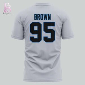 Close-up image of 2026 Derrick Brown Carolina Panthers T Shirt 3 showcasing its distinctive craftsmanship.