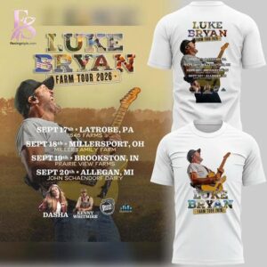 Contemporary fashion apparel in 2026 Luke Bryan Farm Tour T Shirt 1 featuring a clean design, quality materials, and a comfortable fit for daily wear.