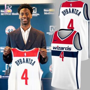 Contemporary fashion apparel in AJ Dybantsa Washington Wizards Basketball Jersey 1 featuring a clean design, quality materials, and a comfortable fit for daily wear.