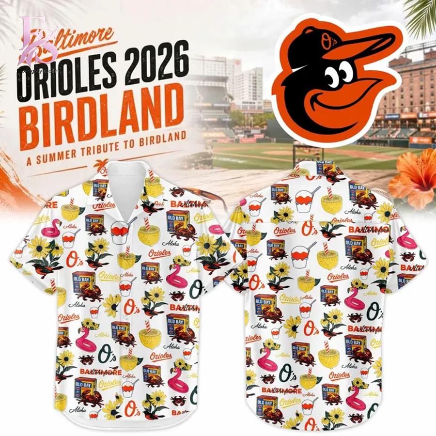 Close-up image of Baltimore Orioles 2026 Birdland Hawaiian Shirt 1 showcasing its distinctive craftsmanship.